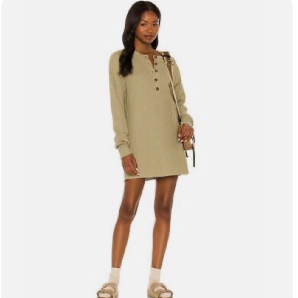 Lovers and Friends Hailey Waffle Henley Sweater Dress